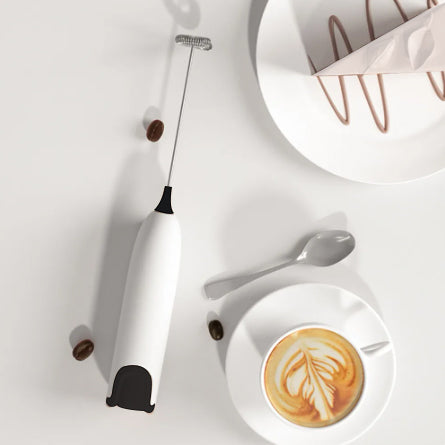 Espumador de leche eléctrico blanco